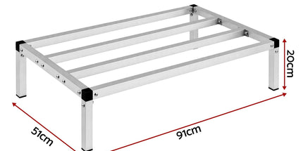 Giantz 91x51cm Aluminum Dunnage Rack Heavy Duty Kitchen Storage Platform Tyack eCommerce Solutions
