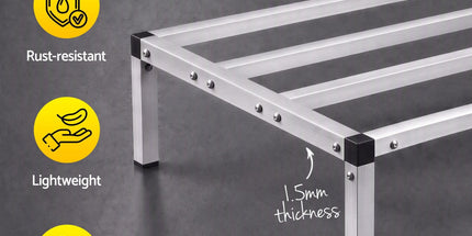 Giantz 91x51cm Aluminum Dunnage Rack Heavy Duty Kitchen Storage Platform Tyack eCommerce Solutions