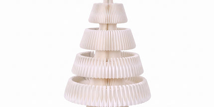 Jingle Jollys Paper Christmas Tree 114CM w/ Star Topper LEDs Xmas Decorations Kit Home Office White