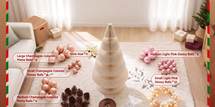 Jingle Jollys Paper Christmas Tree 114CM w/ Star Topper LEDs Xmas Decorations Kit Home Office White