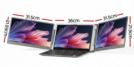 Devanti 14 Inch Portable Monitor Laptop Screen Extender Triple Display Tyack eCommerce Solutions