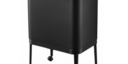 Cefito 40L Press Top Trash Can Kitchen Rubbish Bin Moblie Stainless Steel Black Tyack eCommerce Solutions