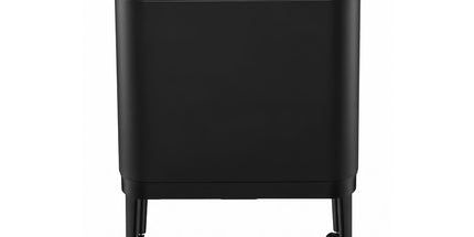 Cefito 40L Press Top Trash Can Kitchen Rubbish Bin Moblie Stainless Steel Black Tyack eCommerce Solutions