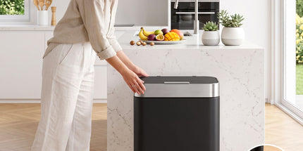 Cefito 40L Press Top Trash Can Kitchen Rubbish Bin Moblie Stainless Steel Black Tyack eCommerce Solutions