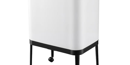 Cefito 40L Press Top Trash Can Kitchen Rubbish Bin Moblie Stainless Steel White Tyack eCommerce Solutions