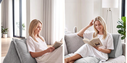 Giselle Bedding Back Pillow for Sitting in Bed, No-Collapse 25D High-Density Base, Ergonomic Lumbar Support Pillow for Gaming, Nursing & Floor Tatami, 90% Shredded Sponge Cushion with Washable Velvet Cover