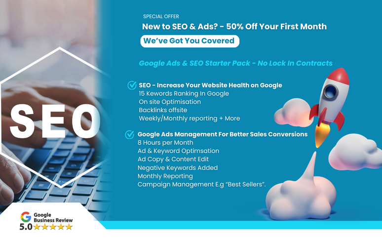 Combined SEO Google Ads Management Package - Starter Pack