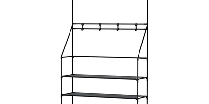 Artiss Shoe Rack Hall Tree 16 Pairs Black