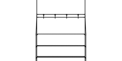 Artiss Shoe Rack Hall Tree 16 Pairs Black