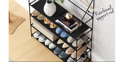 Artiss Shoe Rack Hall Tree 16 Pairs Black