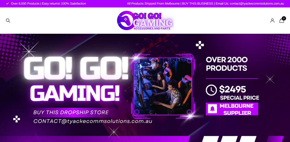 Go Gaming  Dropship Store For Sale With 2400+ Products