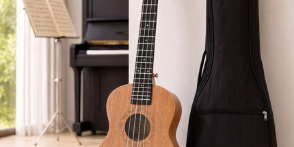 Alpha 26 Inch Solid Mahogany Tenor Ukulele Electric Acoustic EQ System Kit 18 Frets Natural