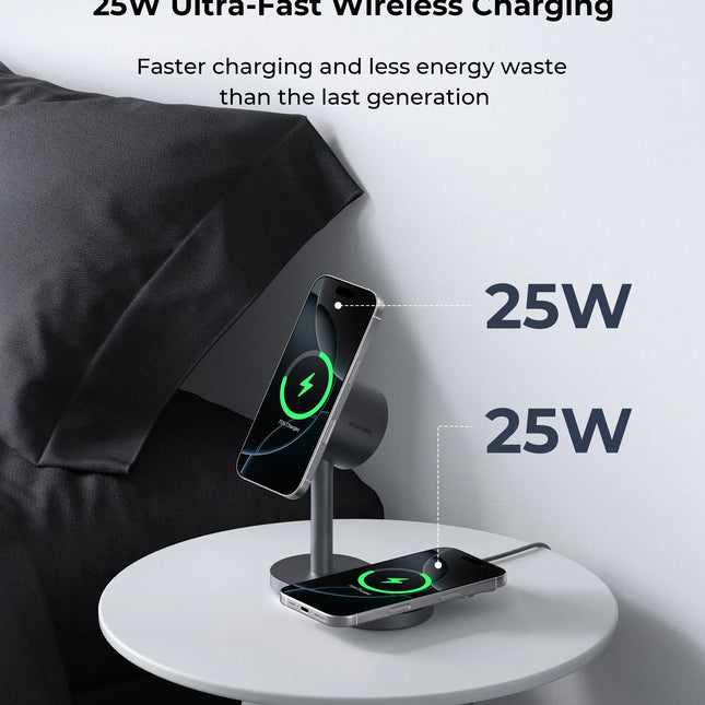 AUKEY LC-MC213 Qi2.2 MagFusion 2X 2-in-1 Magnetic Wireless Charger
