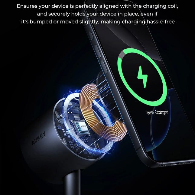 AUKEY LC-MC213 Qi2.2 MagFusion 2X 2-in-1 Magnetic Wireless Charger