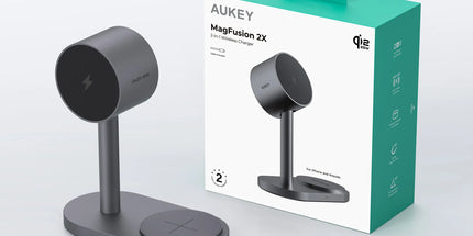 AUKEY LC-MC213 Qi2.2 MagFusion 2X 2-in-1 Magnetic Wireless Charger