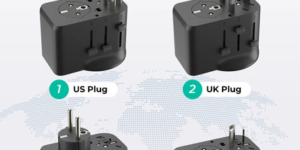 AUKEY PA-TA11A GlobeMate 65W GaN Universal Adapter with USB Ports