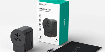 AUKEY PA-TA11A GlobeMate 65W GaN Universal Adapter with USB Ports
