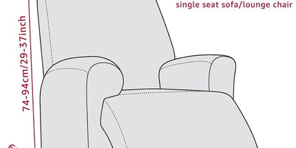 Recliner Cover Anti Scratch Lazy Recliner Chair Cover Protective Stretching Printed Reclining Chair Cover Sofa Slipcovers Convenient Elastic Reclining Chair Slipcover for Home - Turquoise - Size One-seater