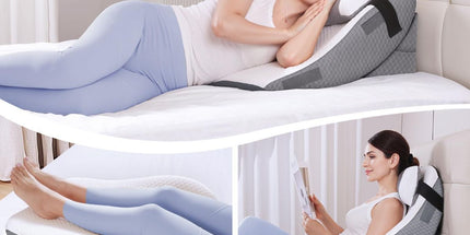 Adjustable Wedge Pillow Headboard Set for Sleeping & After Surgery, Ergonomic Reading Pillow for Sitting in Bed, Bed Wedge with Premium Memory Foam for Back Pain Relief & Support, Leg Elevation