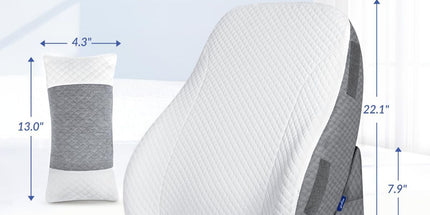 Adjustable Wedge Pillow Headboard Set for Sleeping & After Surgery, Ergonomic Reading Pillow for Sitting in Bed, Bed Wedge with Premium Memory Foam for Back Pain Relief & Support, Leg Elevation