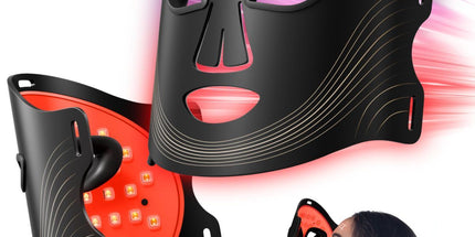 Red Light Therapy for Face, Red Light Therapy Mask, 7 Colors LED Facial Mask for Wrinkle Remove & Anti Aging, Skin Care Home Use, Black