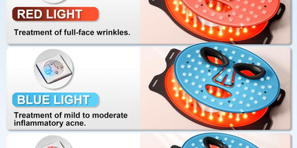 Red Light Therapy for Face, Red Light Therapy Mask, 7 Colors LED Facial Mask for Wrinkle Remove & Anti Aging, Skin Care Home Use, Black