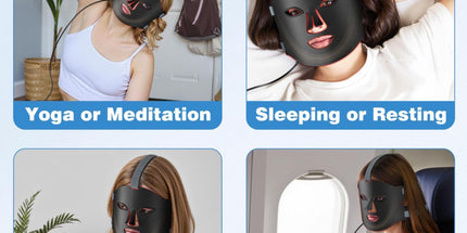 Red Light Therapy for Face, Red Light Therapy Mask, 7 Colors LED Facial Mask for Wrinkle Remove & Anti Aging, Skin Care Home Use, Black