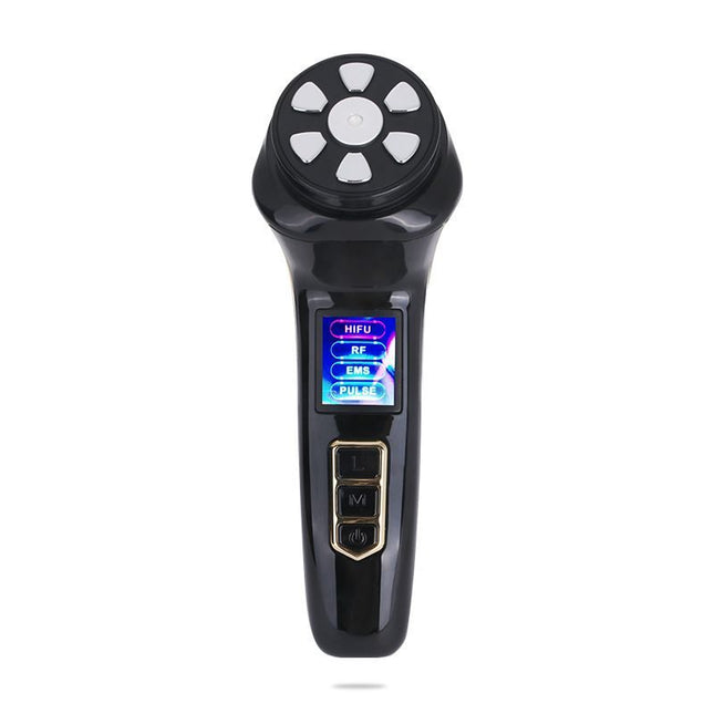 Facial Massager Device – Skin Care Tool for Anti-Aging– Face Lifting & Toning Massager for Hydration & Radiance – Home Spa for Women (Black)