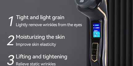 Facial Massager Device – Skin Care Tool for Anti-Aging– Face Lifting & Toning Massager for Hydration & Radiance – Home Spa for Women (Black)