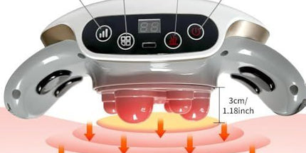 Abdominal Massager with 3 Vibration Massage Modes，Intelligent Auxiliary Heating，Massagers for Back Pain Relief，Slimming Belt for Promote Digestion White Tyack eCommerce Solutions