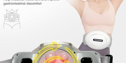 Abdominal Massager with 3 Vibration Massage Modes，Intelligent Auxiliary Heating，Massagers for Back Pain Relief，Slimming Belt for Promote Digestion White Tyack eCommerce Solutions