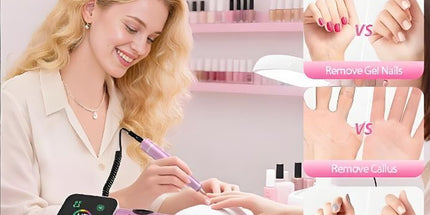 45000RPM Professional Corded Nail Drill E-File Kit for Salon Home LED Display; Low Noise; Ideal for Shaping, Removing & Polishing Acrylic & Gel; For Manicure Pedicure Nail Prep - Black - Size 5.5*3.54in Tyack eCommerce Solutions