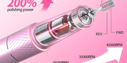 45000RPM Professional Corded Nail Drill E-File Kit for Salon Home LED Display; Low Noise; Ideal for Shaping, Removing & Polishing Acrylic & Gel; For Manicure Pedicure Nail Prep - Purple - Size 5.5*3.54in Tyack eCommerce Solutions