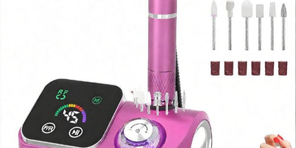 45000RPM Professional Corded Nail Drill E-File Kit for Salon Home LED Display; Low Noise; Ideal for Shaping, Removing & Polishing Acrylic & Gel; For Manicure Pedicure Nail Prep - Red - Size 5.5*3.54in Tyack eCommerce Solutions