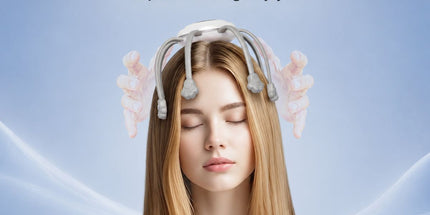 Smart Octopus Head Massager – 9 Modes, 360° Coverage, Wireless & Portable for Deep Relaxation - Black