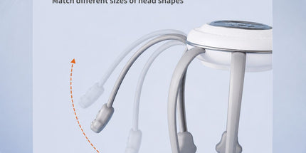 Smart Octopus Head Massager – 9 Modes, 360° Coverage, Wireless & Portable for Deep Relaxation - White