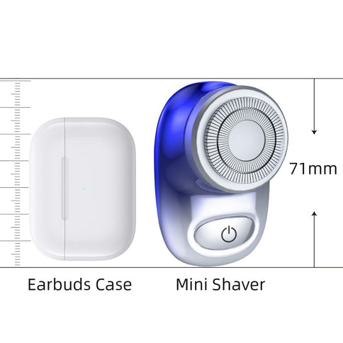 Mini Electric Shaver, Pocket Size Electric Shaver for Men Women, Rechargeable Easy One-Button, Portable Powerful Waterproof Razor for Travel Office Business Trip
