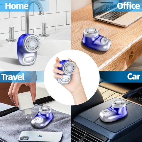 Mini Electric Shaver, Pocket Size Electric Shaver for Men Women, Rechargeable Easy One-Button, Portable Powerful Waterproof Razor for Travel Office Business Trip