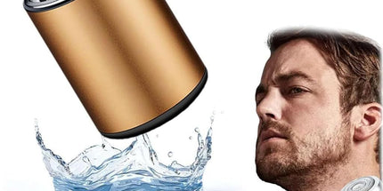 Mini Electric Shaver, Mini Portable Electric Shaver, Mini Shaver for Men, USB Rechargeable Waterproof Shaver - Gold - Size 57mm*42mm