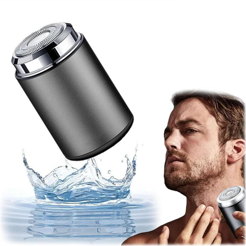 Mini Electric Shaver, Mini Portable Electric Shaver, Mini Shaver for Men, USB Rechargeable Waterproof Shaver - Gold - Size 57mm*42mm
