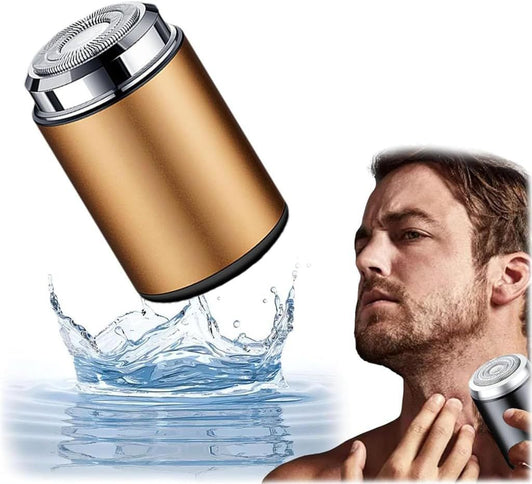 Mini Electric Shaver, Mini Portable Electric Shaver, Mini Shaver for Men, USB Rechargeable Waterproof Shaver - Gray - Size 57mm*42mm