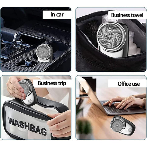 Mini Electric Shaver, 2025 New Pocket Size Electric Shavers for Men, Mini Portable Electrics Shaver, Rechargeable Easy One-Button, Powerful Waterproof Razor for Travel Office Business Trip