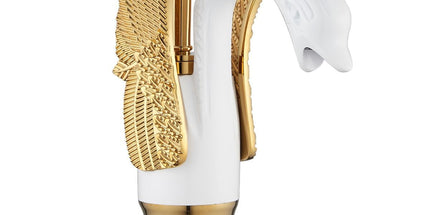 Swan-Shaped Bathroom Faucet – Single-Handle Single-Hole Sink Faucet, Deck-Mounted, Short Model, Elegant Vanity Faucet for Bathroom - Rose Gold - Size 19cm Tyack eCommerce Solutions
