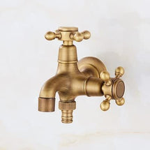 Antique Brass Faucet for Garden Hose, Fence, Bathroom & Outdoor Use – Durable and Stylish Faucet Accessory, Perfect for Home and Gardening - Bronze - Size All-in-One Spray Gun Kit Tyack eCommerce Solutions