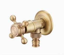 Antique Brass Faucet for Garden Hose, Fence, Bathroom & Outdoor Use – Durable and Stylish Faucet Accessory, Perfect for Home and Gardening - Bronze - Size Split Spray Gun Kit Tyack eCommerce Solutions