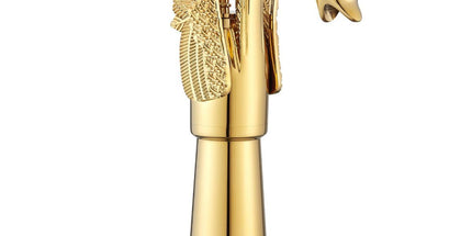 Swan-Shaped Single-Handle Single-Hole Vessel Faucet – Deck-Mounted Bathroom Sink Faucet, Tall Model, Elegant Vanity Faucet - Gold - Size 33cm Tyack eCommerce Solutions
