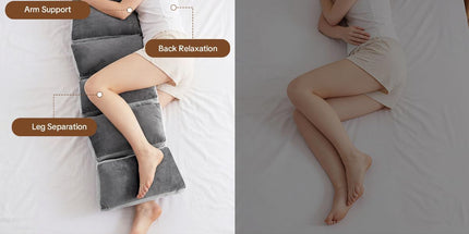 6-Segment Adjustable Weighted Body Pillow for Anxiety Adults, 10lbs | Modular Sensory Pillow with Velvet Cover, Customizable Support for Side Sleepers, Pressure Relief & Deeper Sleep, 47" x 15.7"