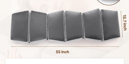 6-Segment Adjustable Weighted Body Pillow for Anxiety Adults, 10lbs | Modular Sensory Pillow with Velvet Cover, Customizable Support for Side Sleepers, Pressure Relief & Deeper Sleep, 47" x 15.7"