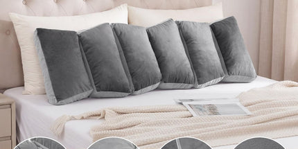 6-Segment Adjustable Weighted Body Pillow for Anxiety Adults, 10lbs | Modular Sensory Pillow with Velvet Cover, Customizable Support for Side Sleepers, Pressure Relief & Deeper Sleep, 47" x 15.7"
