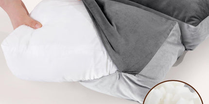 6-Segment Adjustable Weighted Body Pillow for Anxiety Adults, 10lbs | Modular Sensory Pillow with Velvet Cover, Customizable Support for Side Sleepers, Pressure Relief & Deeper Sleep, 47" x 15.7"